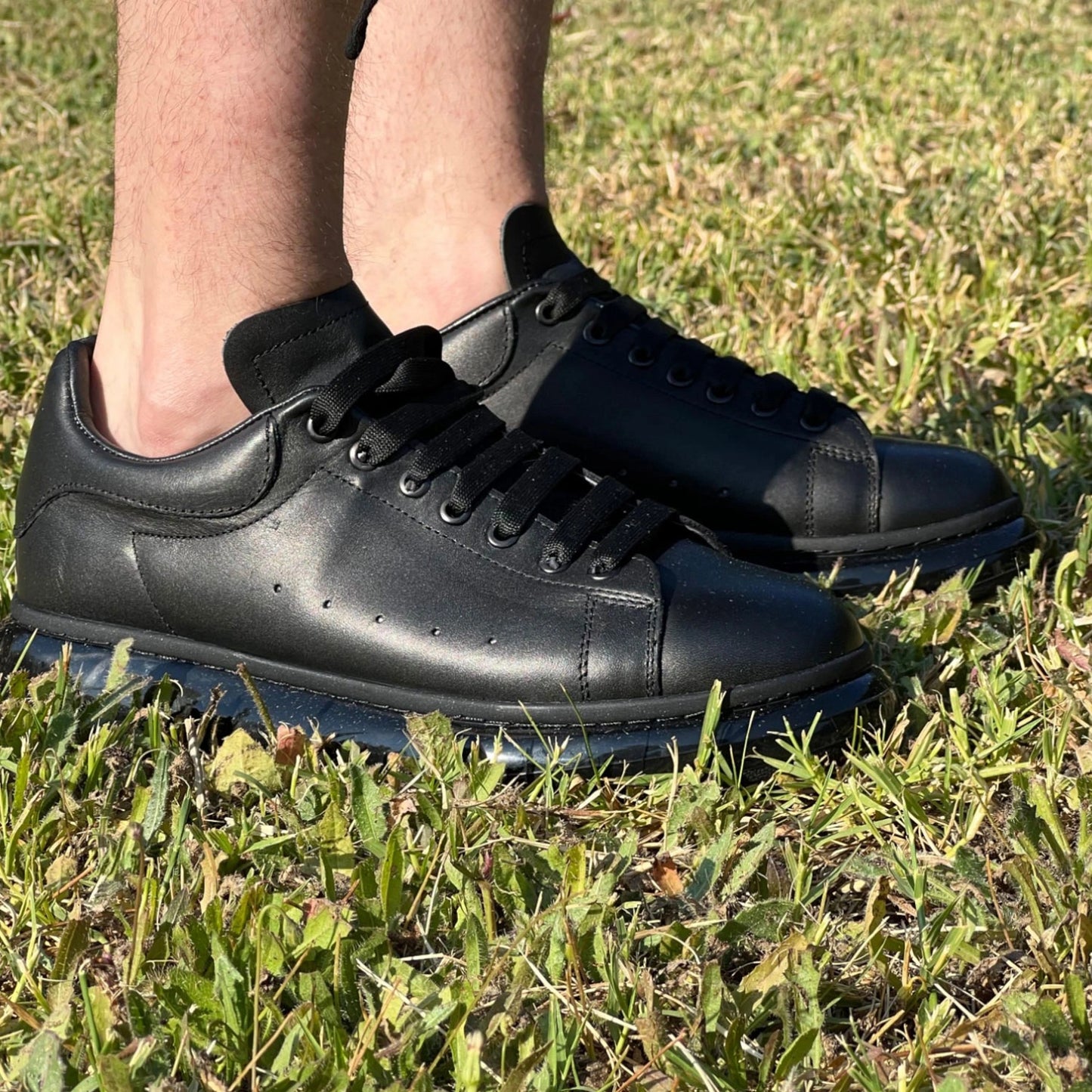 Kişiselleştirilebilir Kalın Ortopedik Tabanlı Mcquen Sneaker Spor Ayakkabı - Siyah